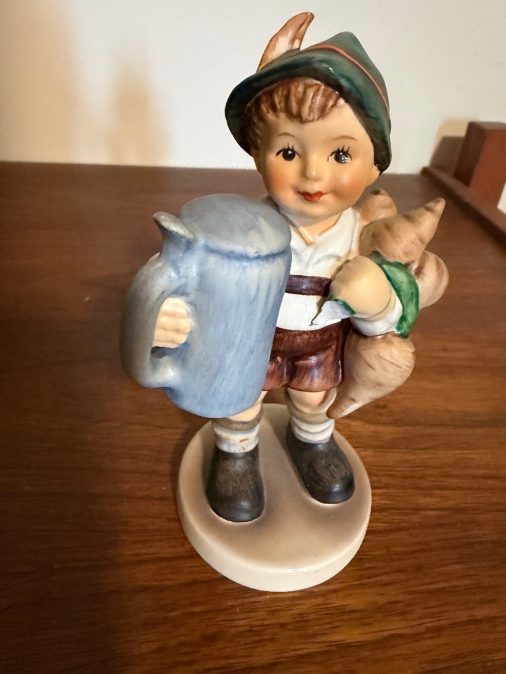 Vintage Hummel Boy with turnips, chips and crazing